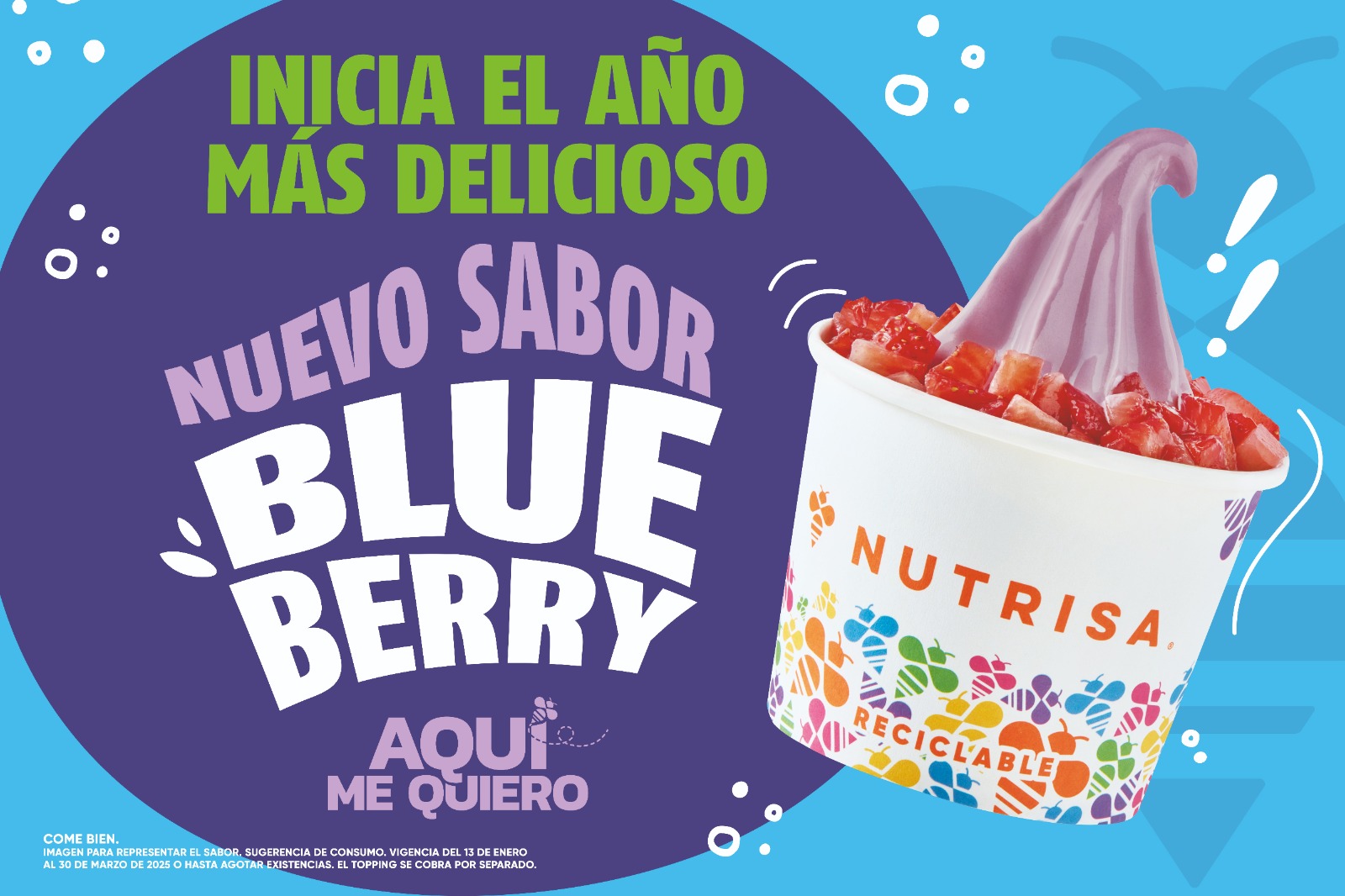 Macarrón de mora azul, helado sabor a blueberry y nutriesferas, las innovaciones de Nutrisa