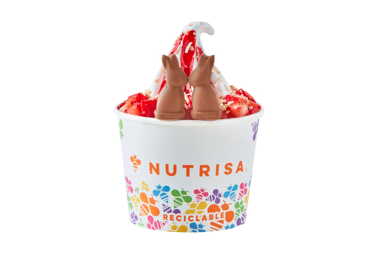 Mini conejitos de chocolate saltan al helado de Nutrisa