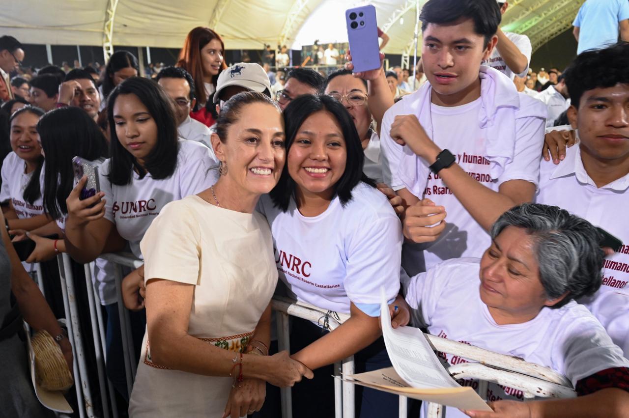 Claudia Sheinbaum inaugura Universidad Rosario Castellanos en Chiapas