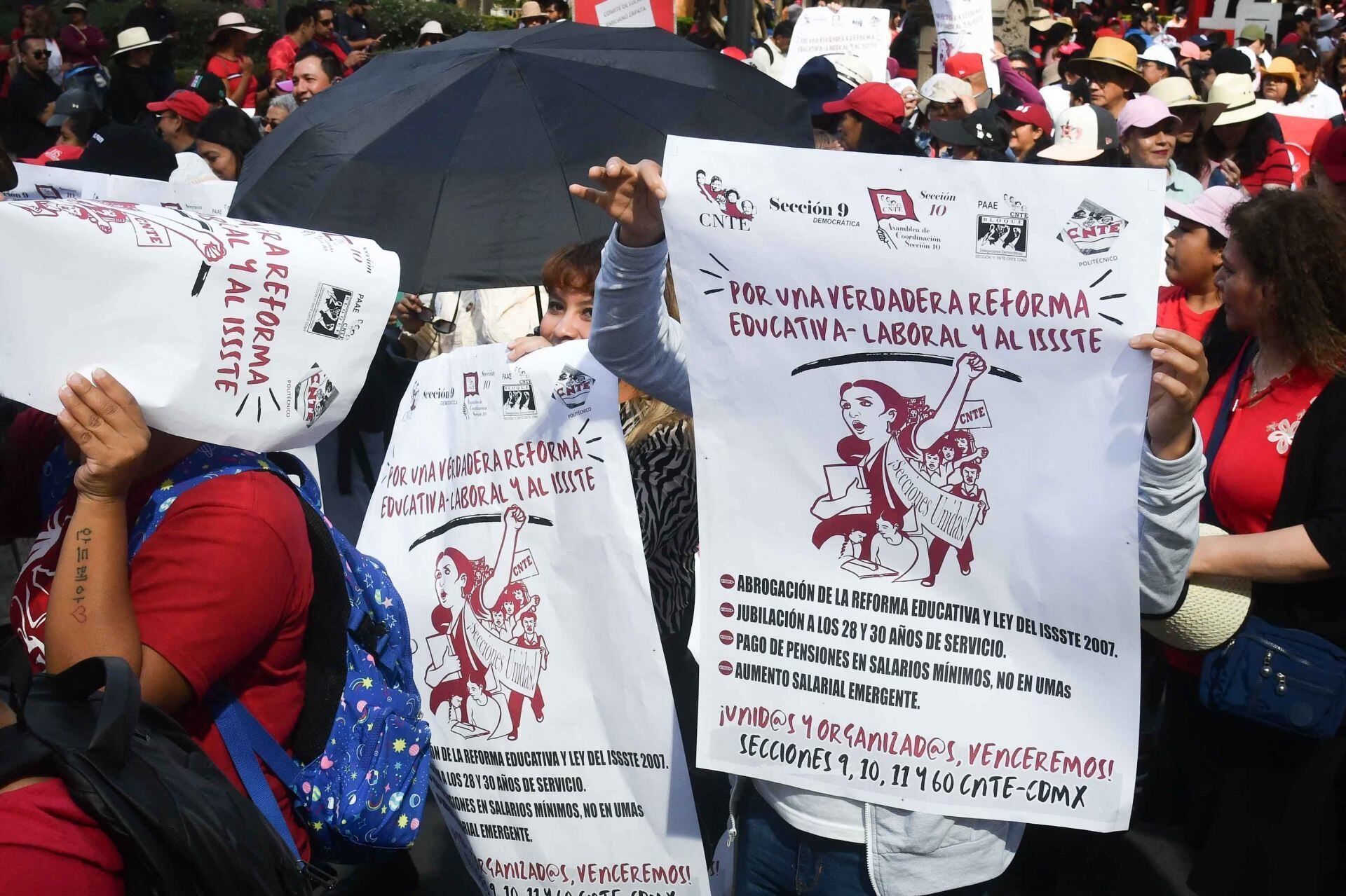 ‘Es su decisión’, dice Sheinbaum ante plantón y marchas de la CNTE en CDMX