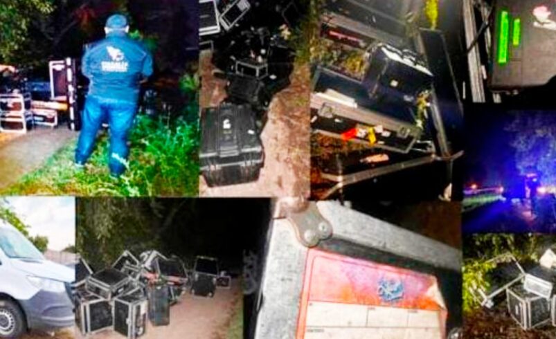 Recuperan equipo que robaron a Los Ángeles Azules en la México-Puebla