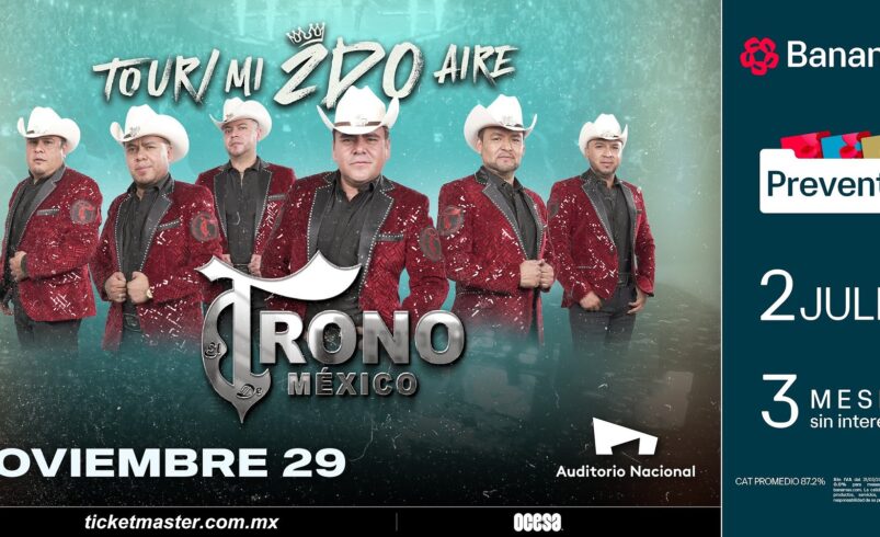 El Trono de México celebra 20 años de trayectoria con su gira Mi Segundo Aire