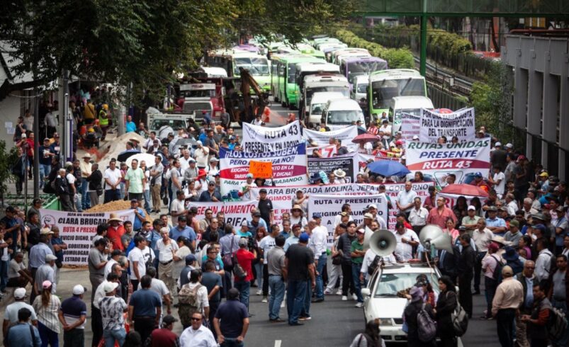 Transportistas y campesinos encabezan las movilizaciones en CDMX